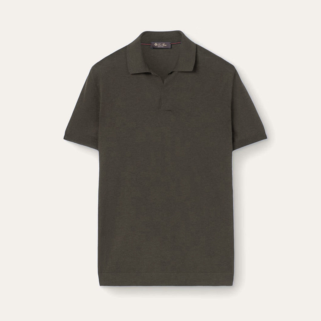 Loro Piana Men's Summer Solid Color Lapel Fit Ryome Short Sleeve Polo Shirt Ngvp #8214