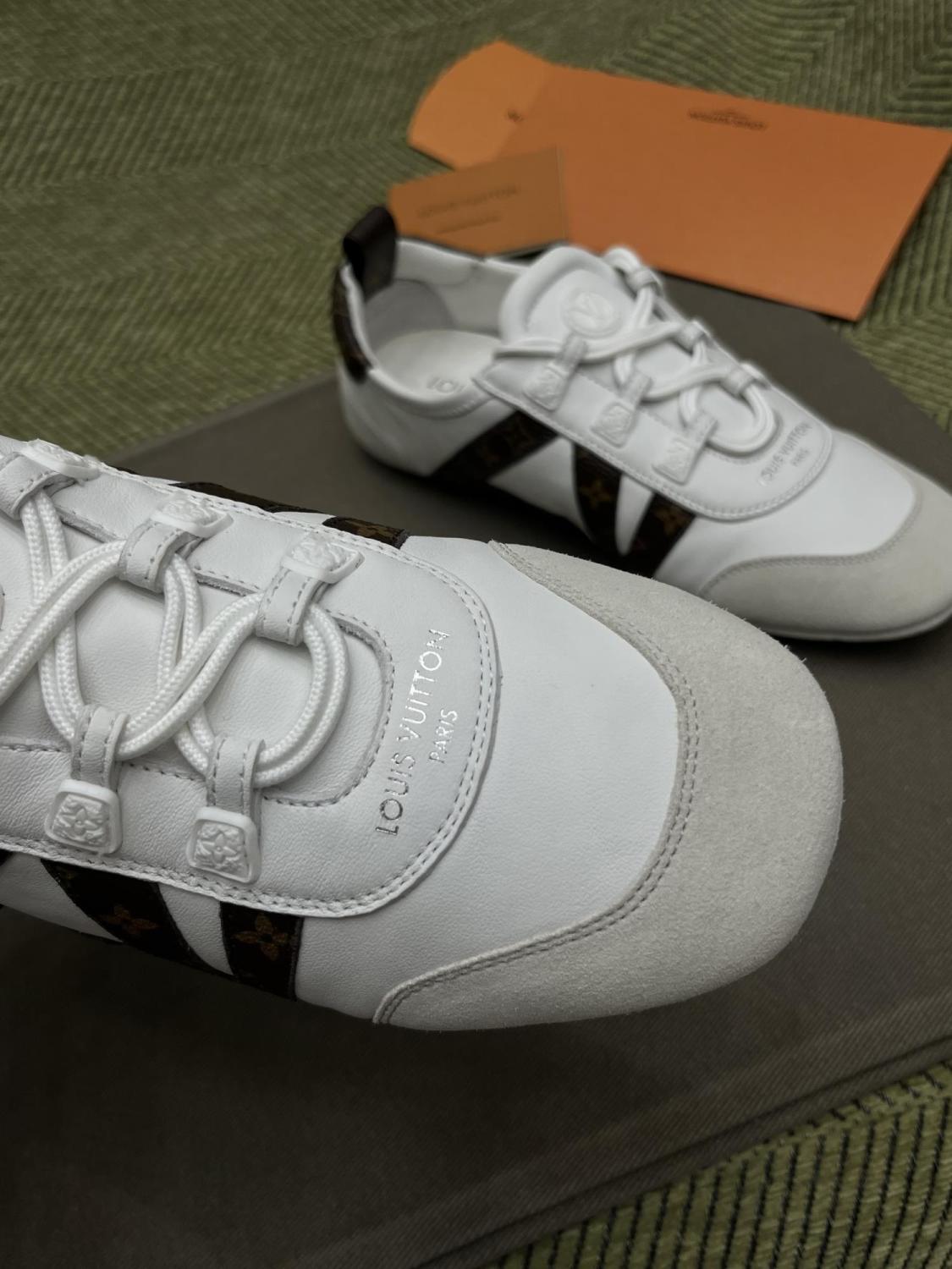 Louis Vuitton SNEAKERINA Women's Four Seasons Colorblocking Round Toe Lace Up Sheepskin Low Top Ballet Derby Shoes #77422