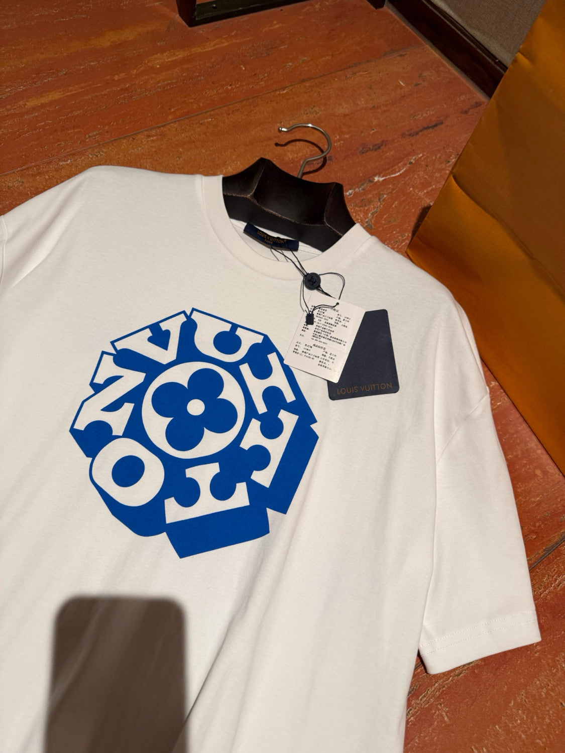 Louis Vuitton Men's And Women's Summer Solid Color Logo Pattern Printed Round Neck Cotton Short Sleeved T-shirt #77812