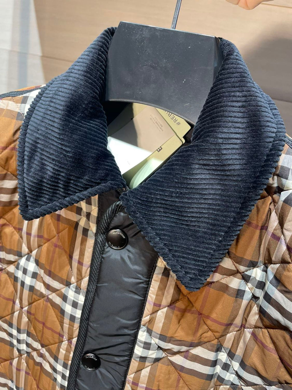Burberry Men's And Women's Fall And Winter Color Blocking Plaid Print Single Breasted Loose Casual Long Sleeved Jacket #73144
