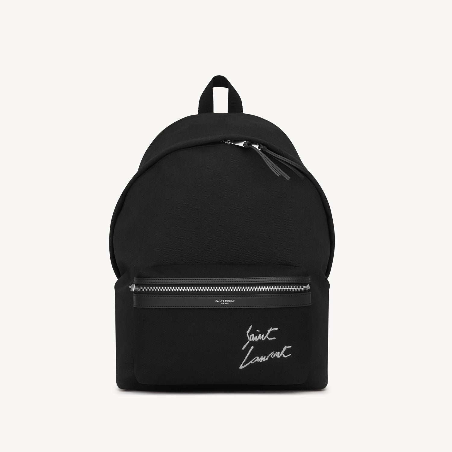 CITY Saint Laurent Embroidered Letter Fabric Leather Panel Backpack Schoolbag Bag Bags #76462