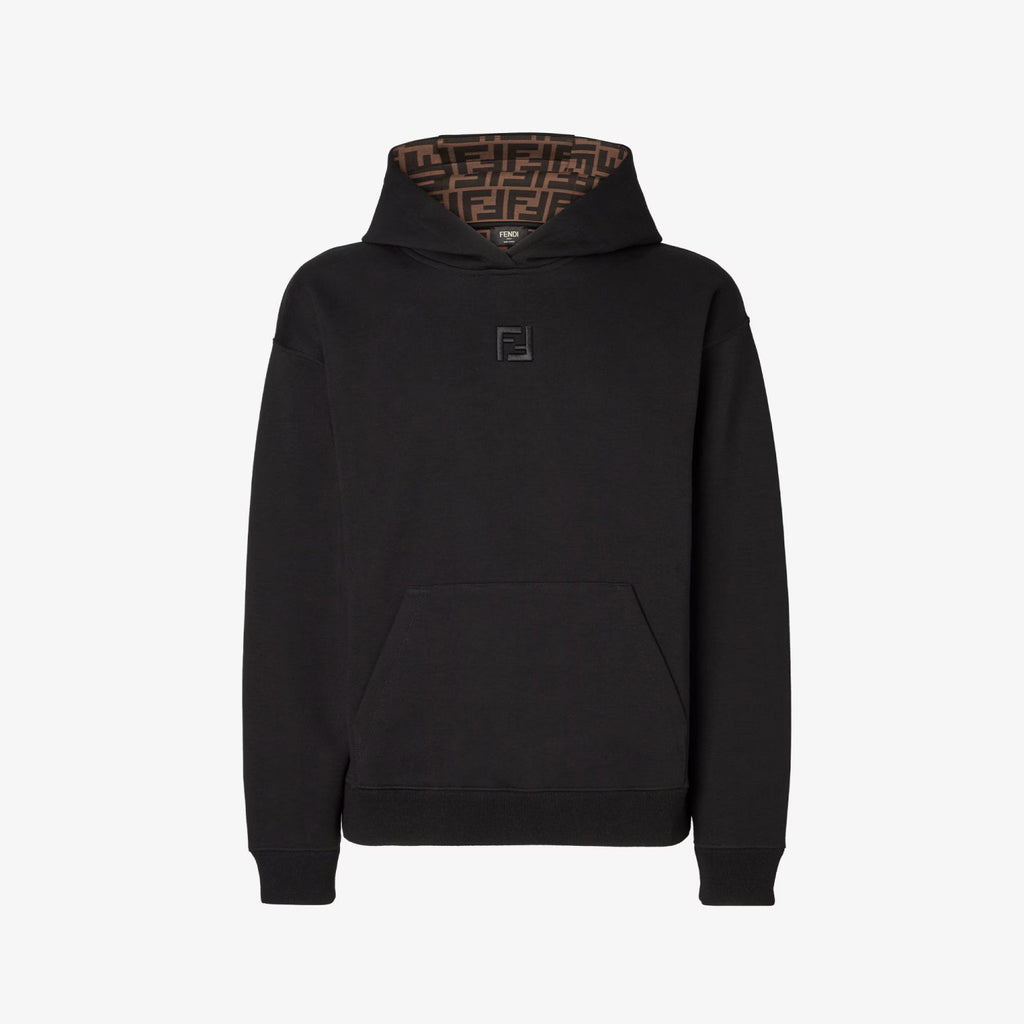 Fendi Men's And Women's Fashion Casual Solid Color Cotton Hooded Embroidered Long Sleeve Sweatshirt #78873