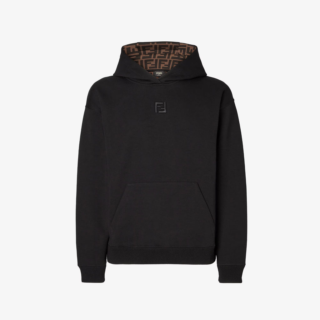 Fendi Men's And Women's Fashion Casual Solid Color Cotton Hooded Embroidered Long Sleeve Sweatshirt #78873