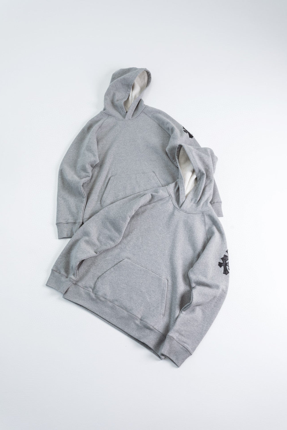 Chrome Hearts Hooded Sweatshirt Pullover Sweatpants Set Suit Grey #96679