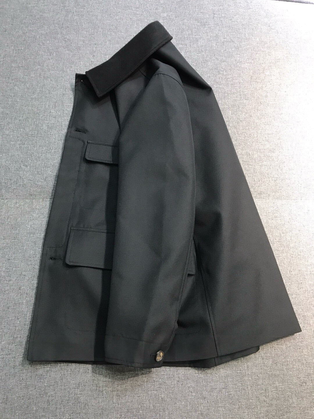 Loro Piana Men's Fall And Winter High-end Business Casual Trench Coat Jacket Lapel Single-breasted Cotton Trend Jacket Ngvp #2483