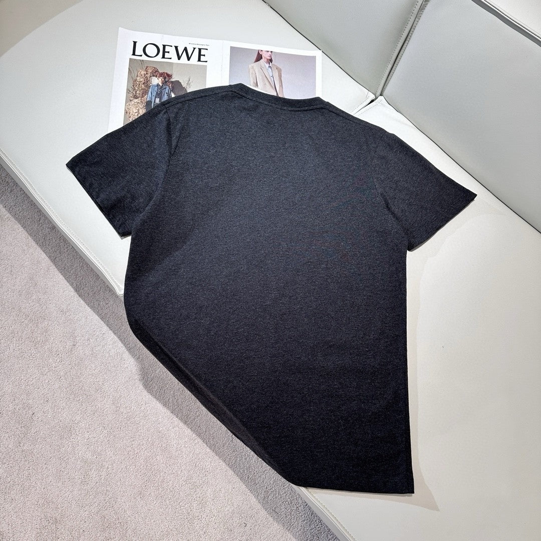 Loewe Men's Summer Logo Embroidery Round Neck Cotton Short Sleeve T-Shirt #72361