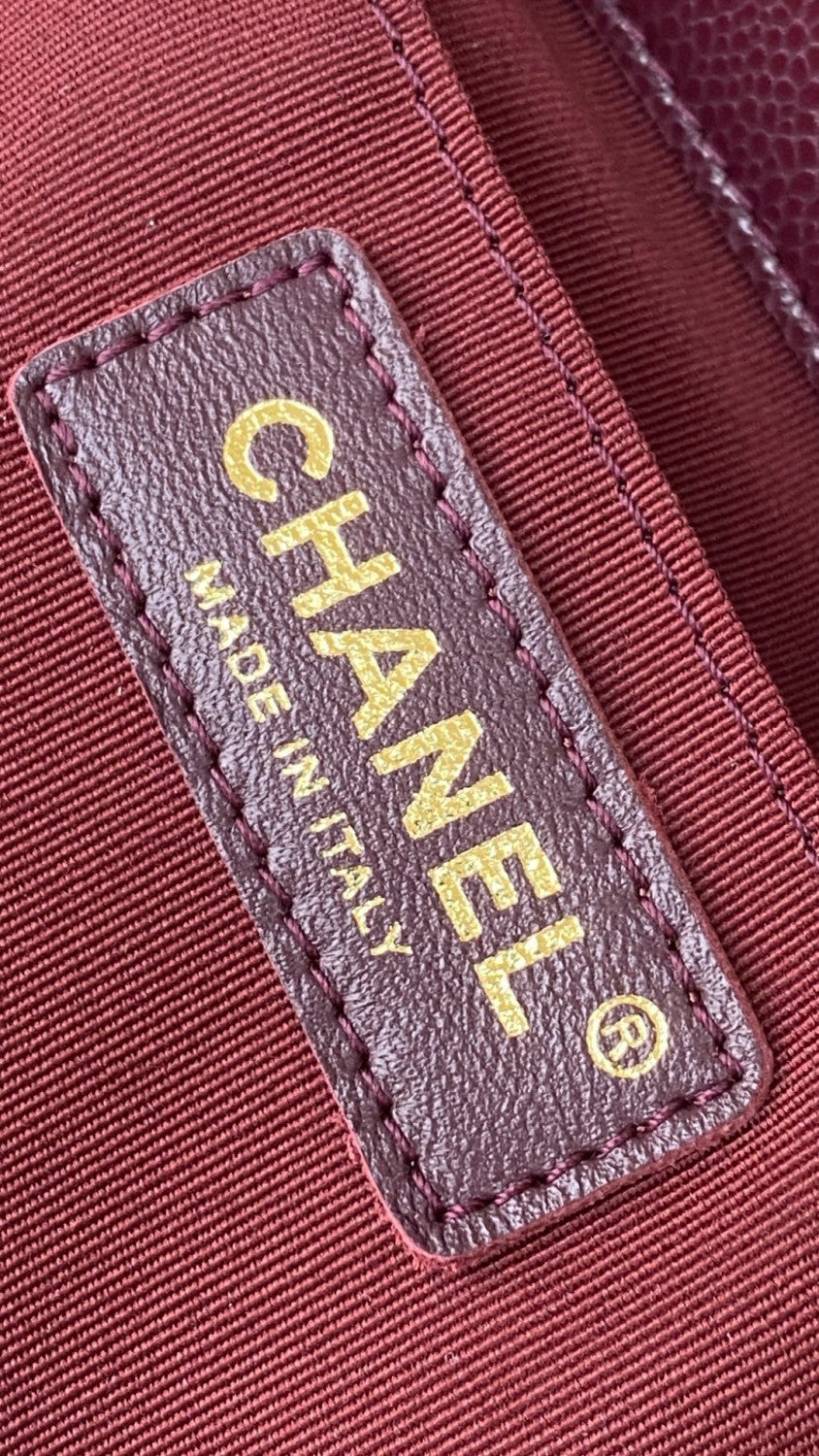 Chanel Women's Duma Bordeaux Red Leather Frog Large Backpack #332640