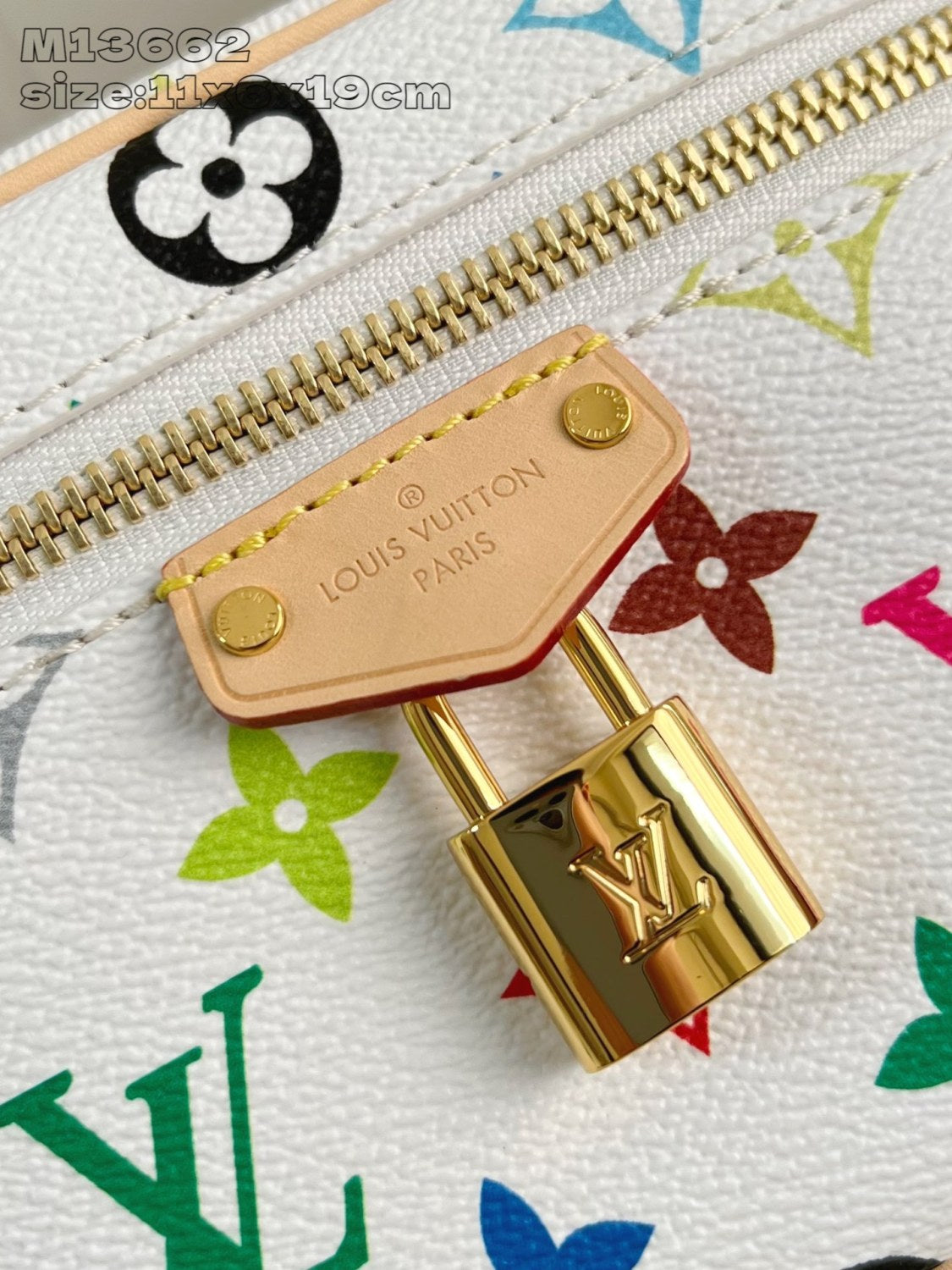 Louis Vuitton Lv X Tm Vanity Chain Pouch Women's Detachable Chain Colorful Printed Zipper Closure Coated Canvas Shoulder Crossbody Handbag Bag Bags #75242