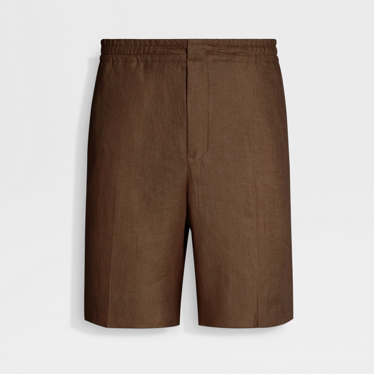 Ermenegildo Zegna Men's Summer Mid Waist Straight Solid Color Linen Casual Shorts Ngvp #1234