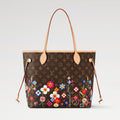 Louis Vuitton LV x TM Neverfull MM Women's Logo Printed Leather Tote Shopping Bag Shoulder Bags M13271 #76323