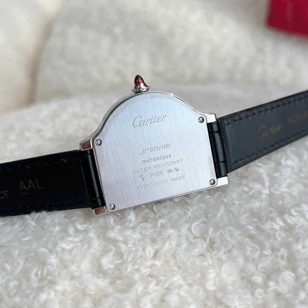 Cartier Women's Half Round Leather Strap Watch #96624