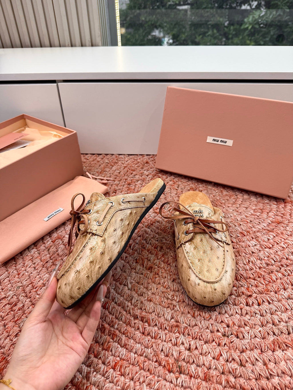 MiuMiu Mesh Mary Jane Shoes #383828