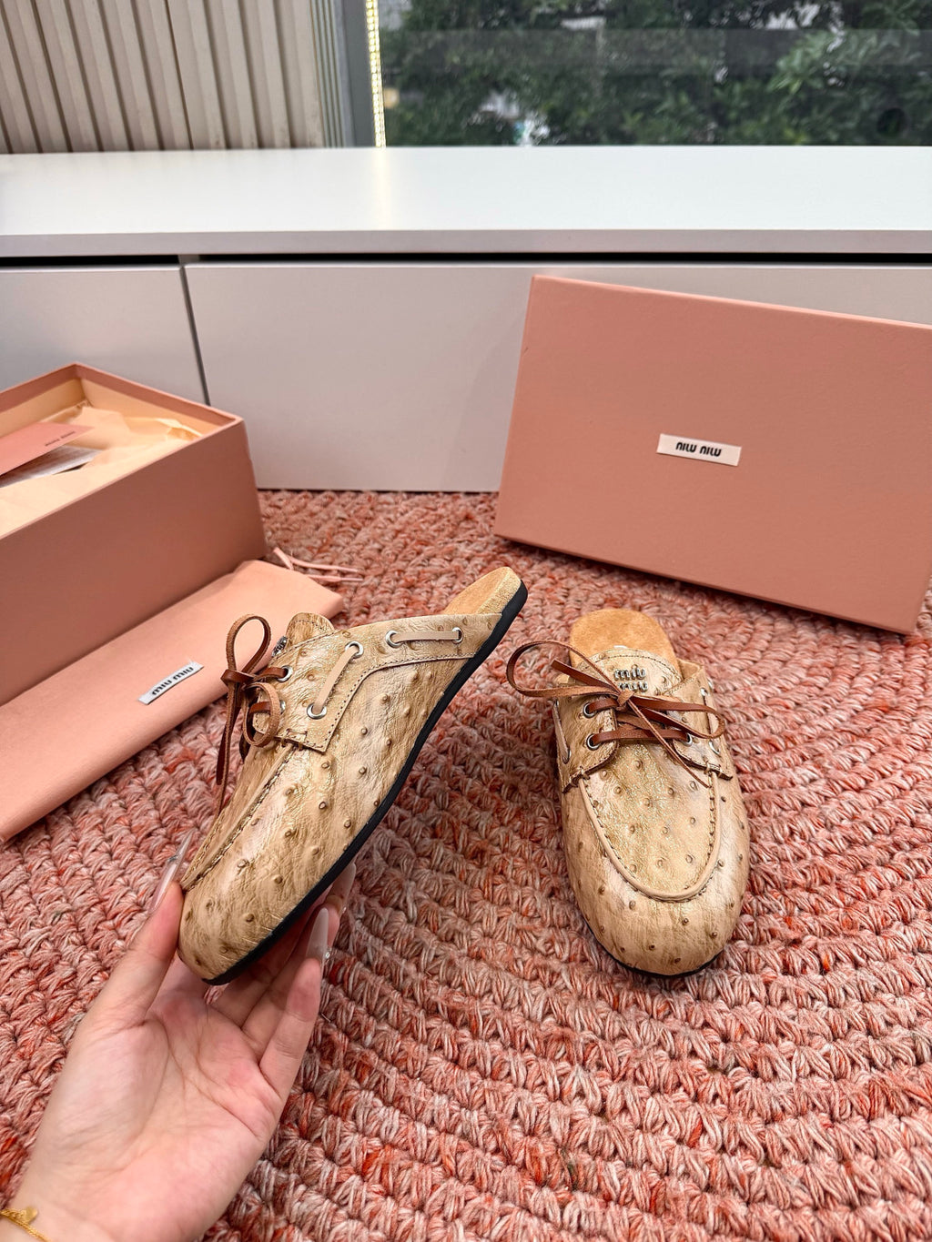 MiuMiu Mesh Mary Jane Shoes #383828