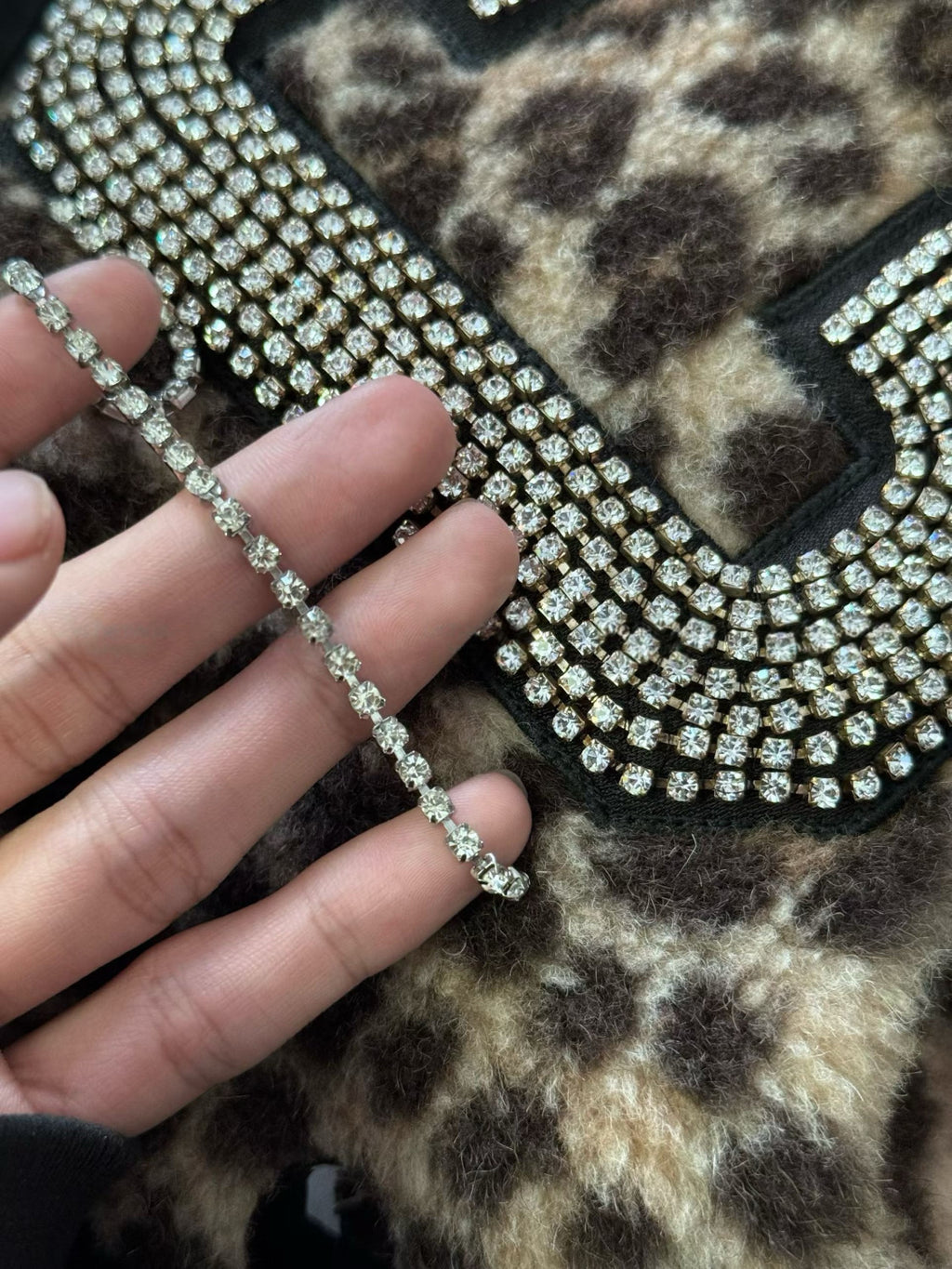 Celine Crystal-Embellished Leopard-Print Bomber Jacket #336558