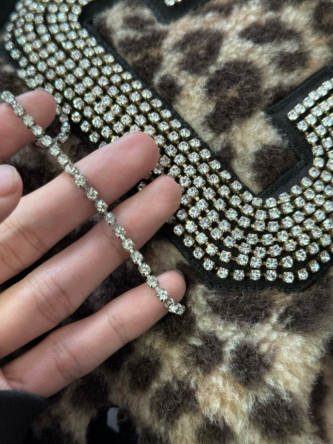 Celine Crystal-Embellished Leopard-Print Bomber Jacket #336558