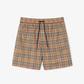 Burberry Men's Summer Check Drawstring Cinch Band Polyester Casual Shorts #99517