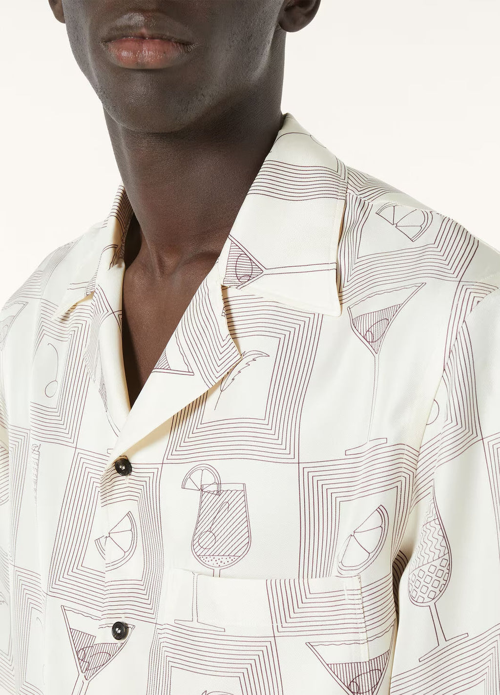 Loro Piana Federico Men's Spring Summer Printed Lapel Single Breasted Shirt Loose Straight Casual Pants Ngvp #1722
