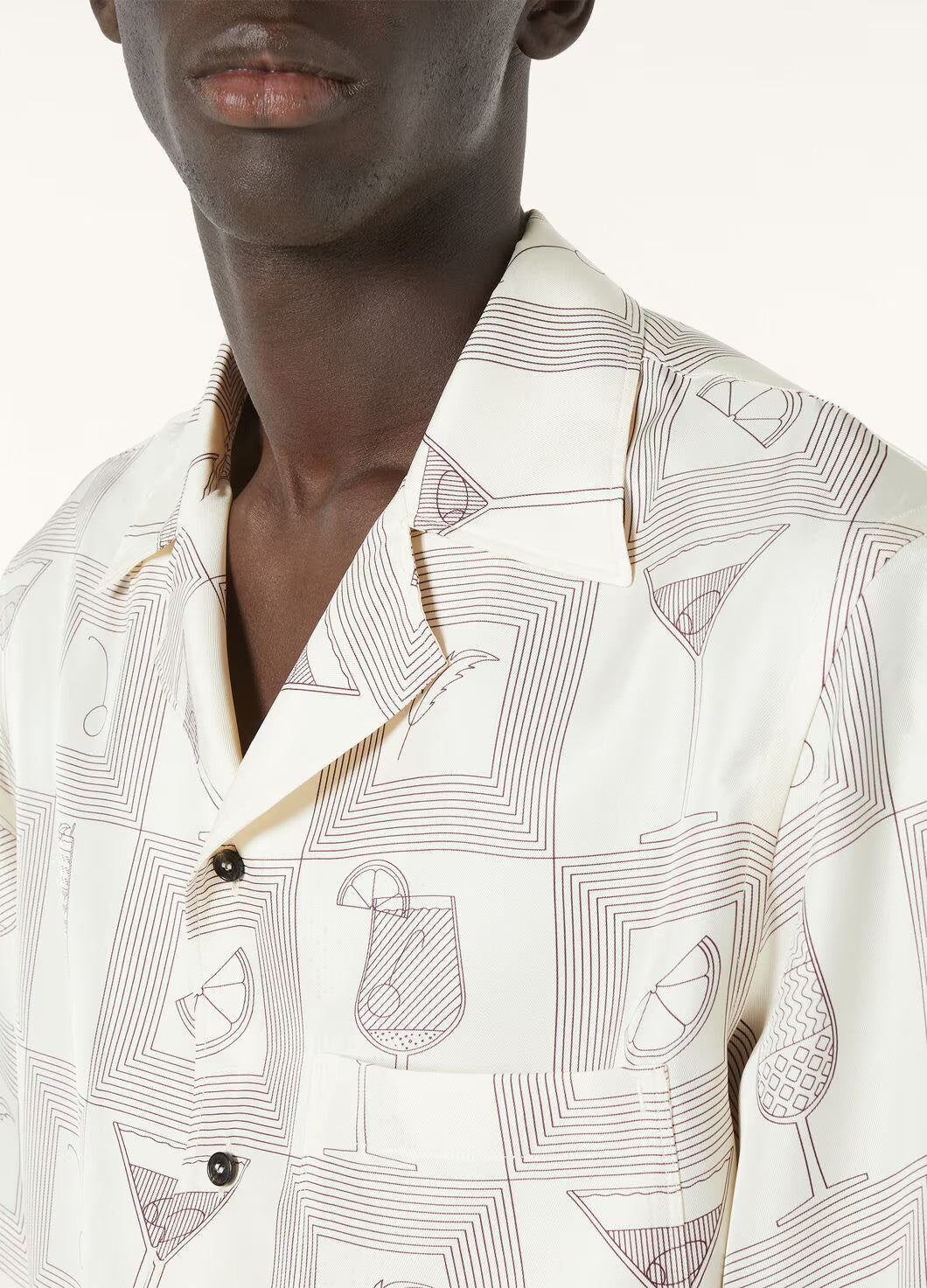 Loro Piana Federico Men's Spring Summer Printed Lapel Single Breasted Shirt Loose Straight Casual Pants Ngvp #1722