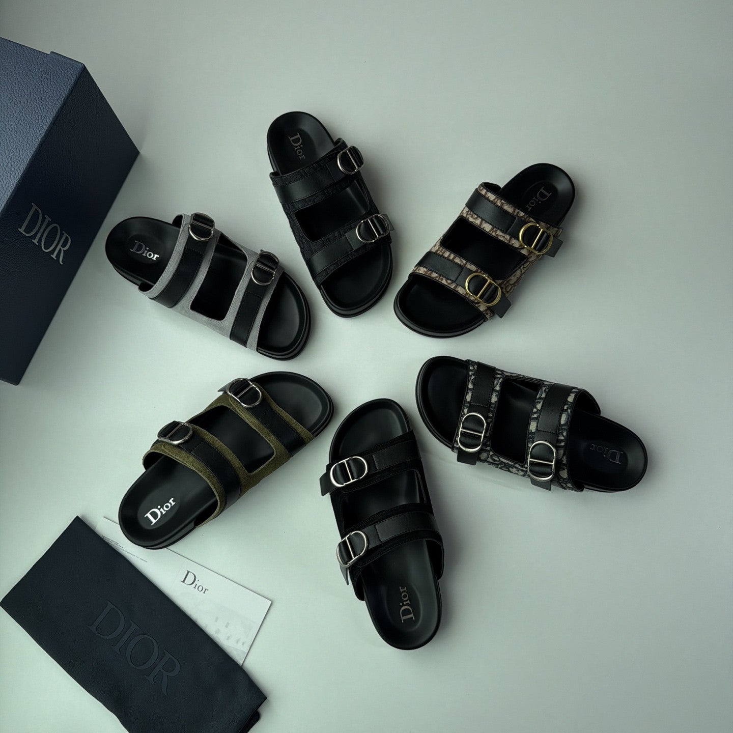 DIOR Dior Aqua Sandal Beige and Black Dior Oblique Jacquard #382615