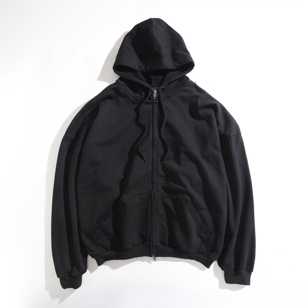 Balenciaga Men's And Women's Spring/Fall Fashion Casual Solid Color Letter Print Hooded Zipper and Hooded Pullover Long Sleeve Sweatshirt Jacket #78935