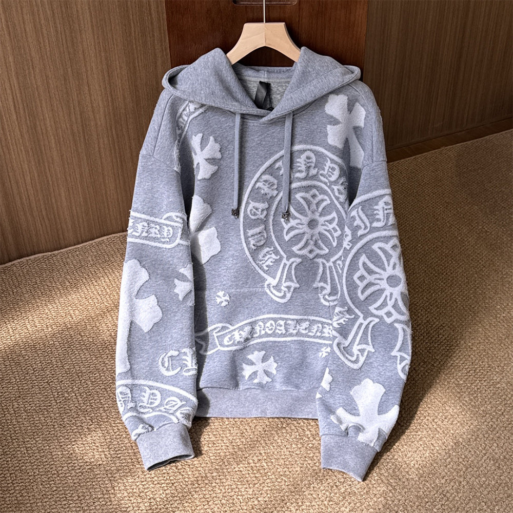 Chrome Hearts 25FW Gothic Style Laser Burnt Hooded Sweatshirt #332924