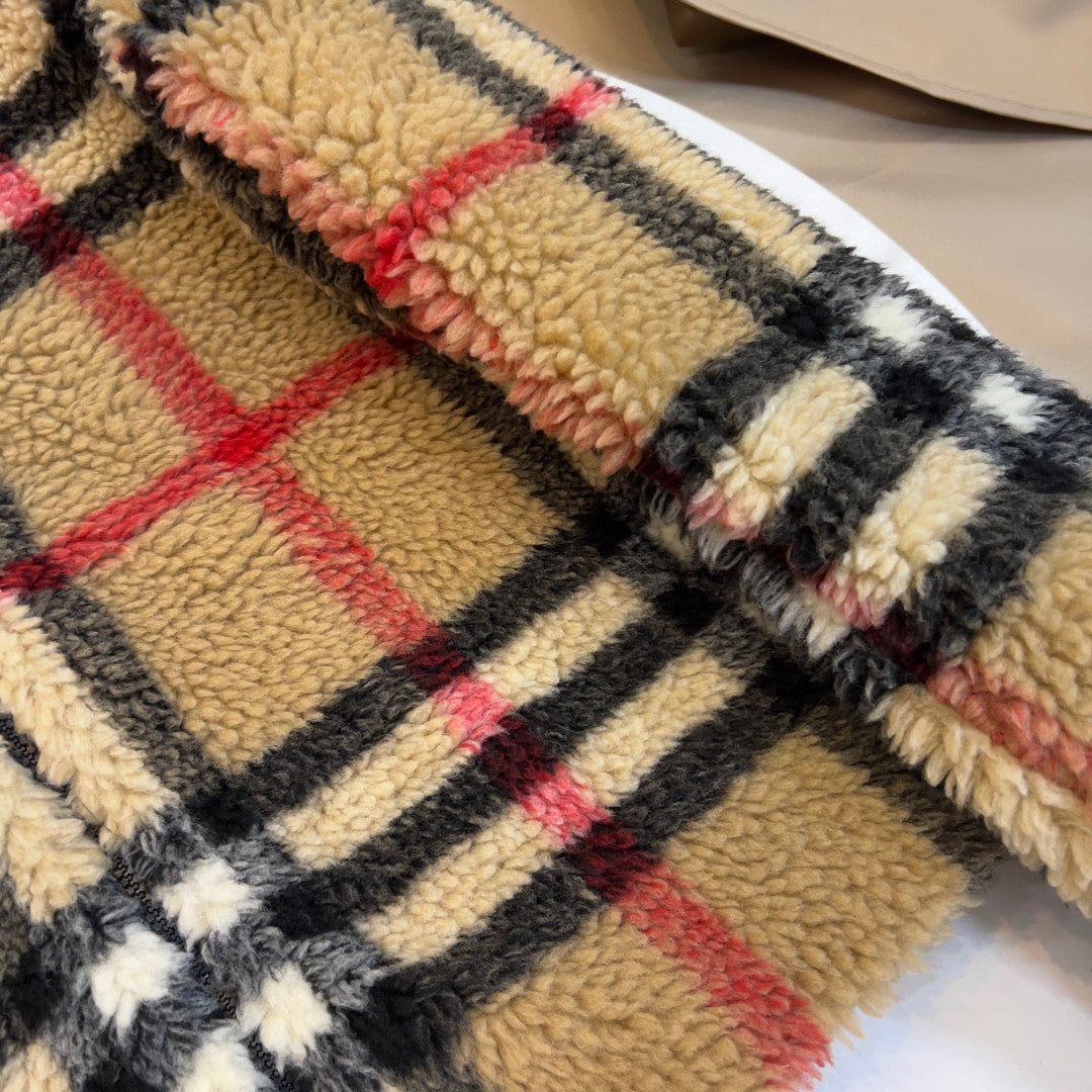 Burberry Check Fleece Hooded Jacket #96751