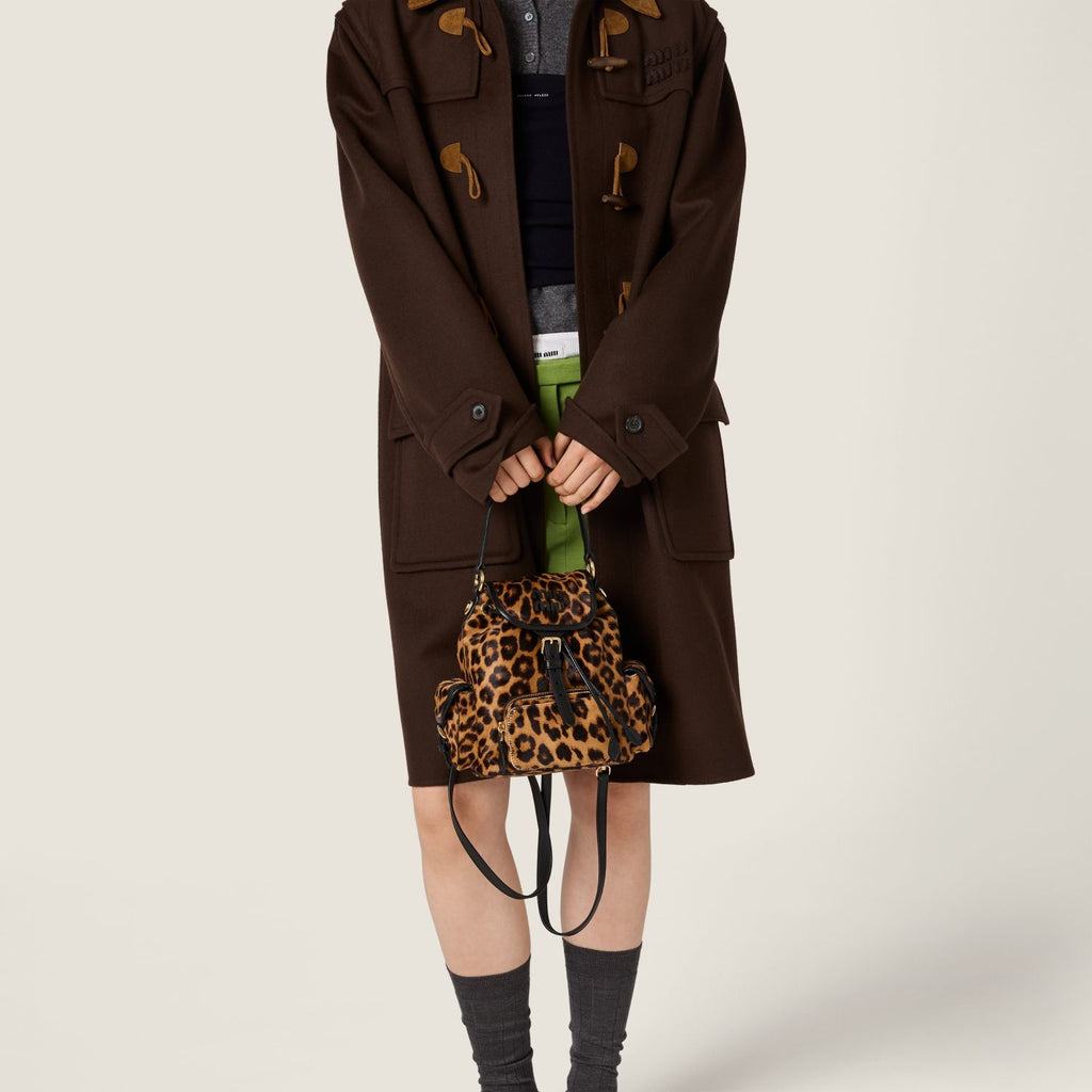 MiuMiu Honey Printed Leather Backpack #334714