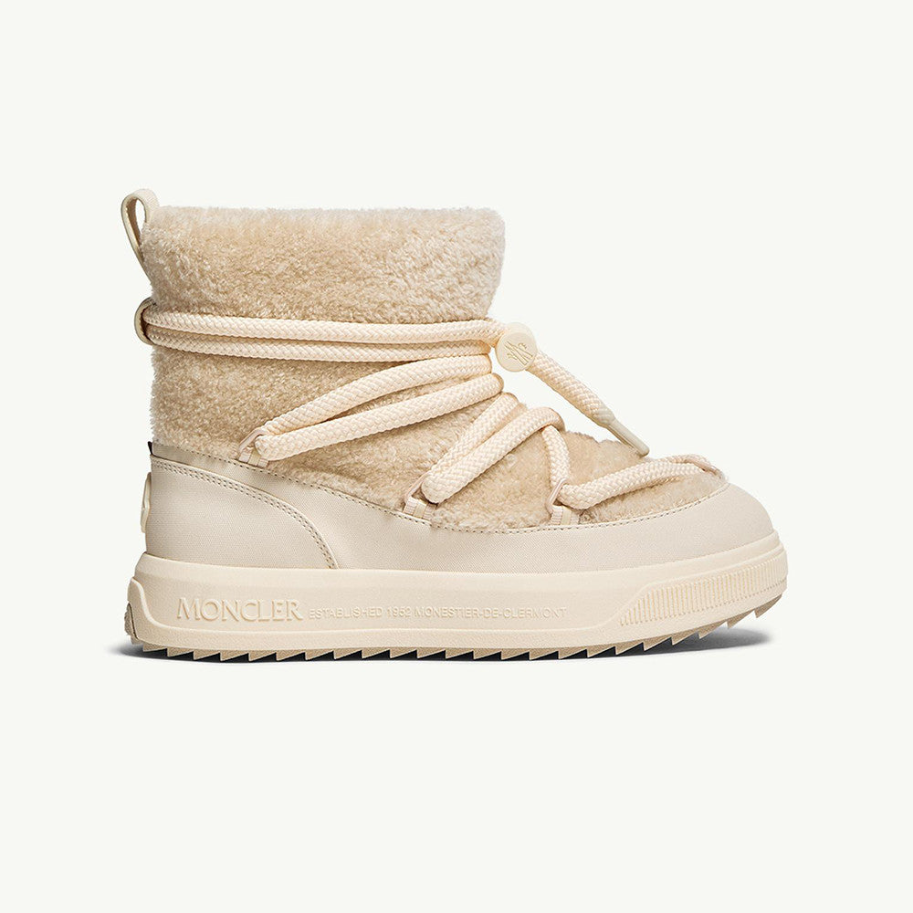 Moncler Light Beige Moncler Altive Mid Teddy Snow Boots #334369