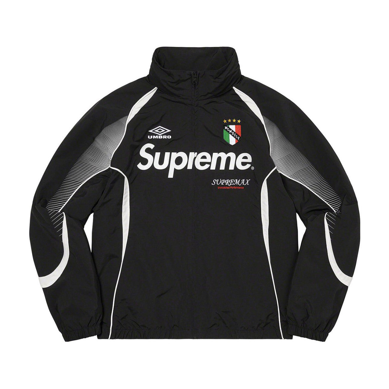Supreme Week 11 X Umbro Men's And Women's Spring And Fall Black Collar Zipper Long Sleeve Jacket #73162