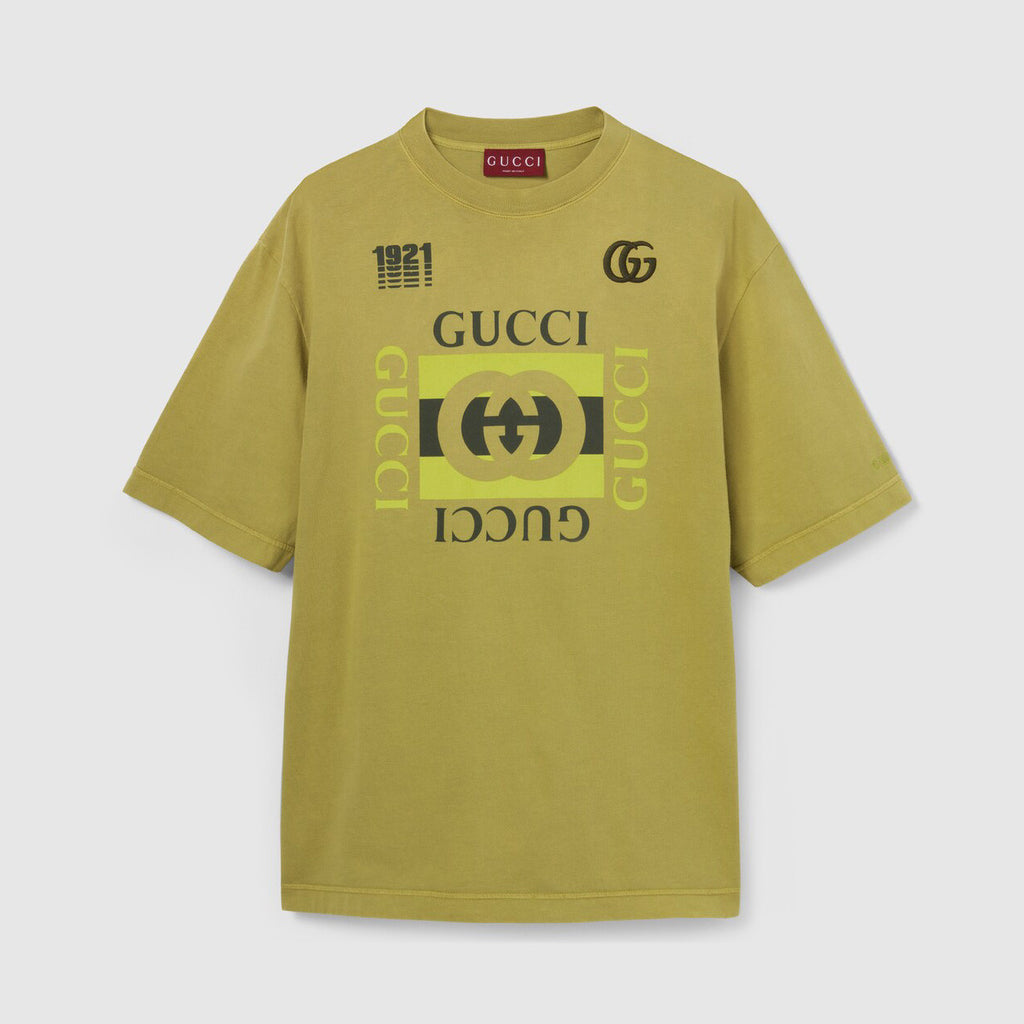 Gucci Men's Summer Solid Color Fashion Casual Printed Pattern Cotton Knitted Round Neck Short Sleeve T-Shirt #78254