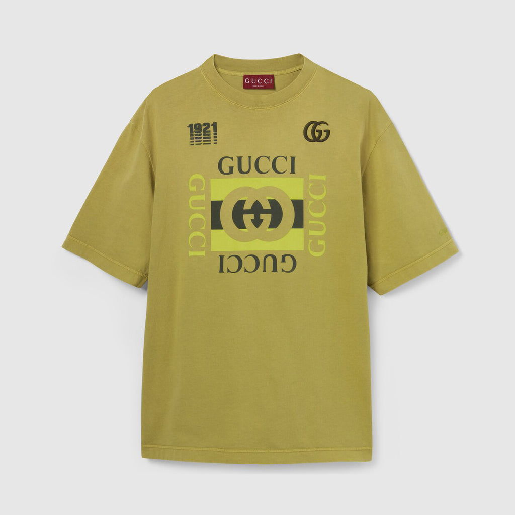 Gucci Men's Summer Solid Color Fashion Casual Printed Pattern Cotton Knitted Round Neck Short Sleeve T-Shirt #78254