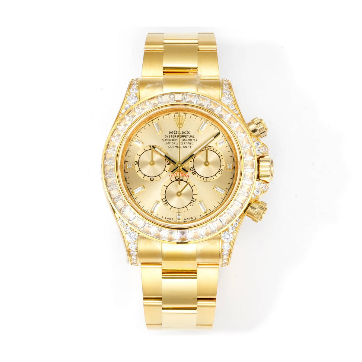 Rolex Men's Automatic Mechanical Movement 100 Meter Water Resistant Dial Watch with Diamonds #75863