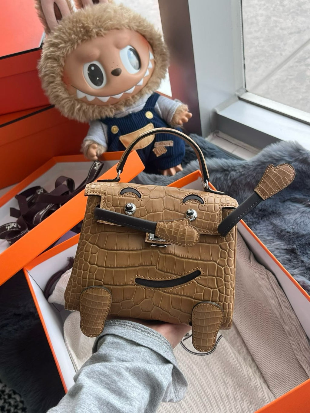 Hermes Kelly Doll Kraft Paper 2H Millennium Doll Top-grain Genuine Imported Alligator Leather Shoulder Crossbody Bag Bags For Other Colours Please Contact Customer Service #195072