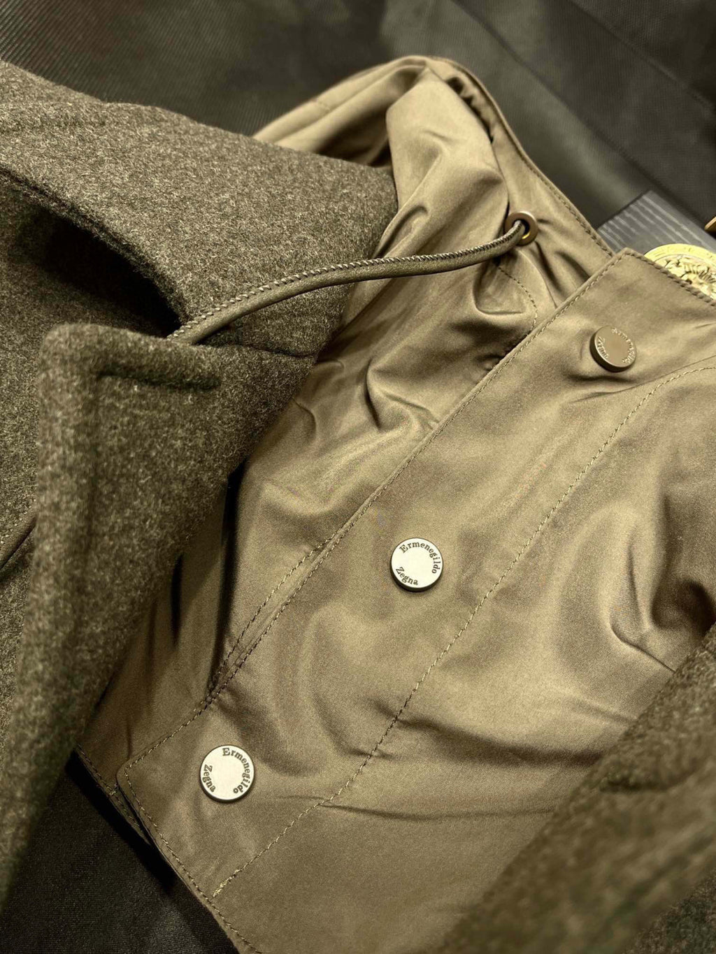 Ermenegildo Zegna Lapel Windbreaker Hooded Jacket Ngvp #6737