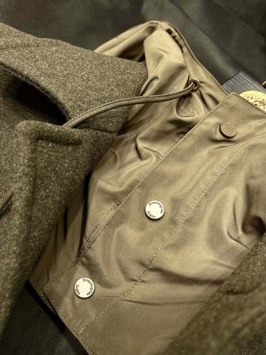 Ermenegildo Zegna Lapel Windbreaker Hooded Jacket Ngvp #6737
