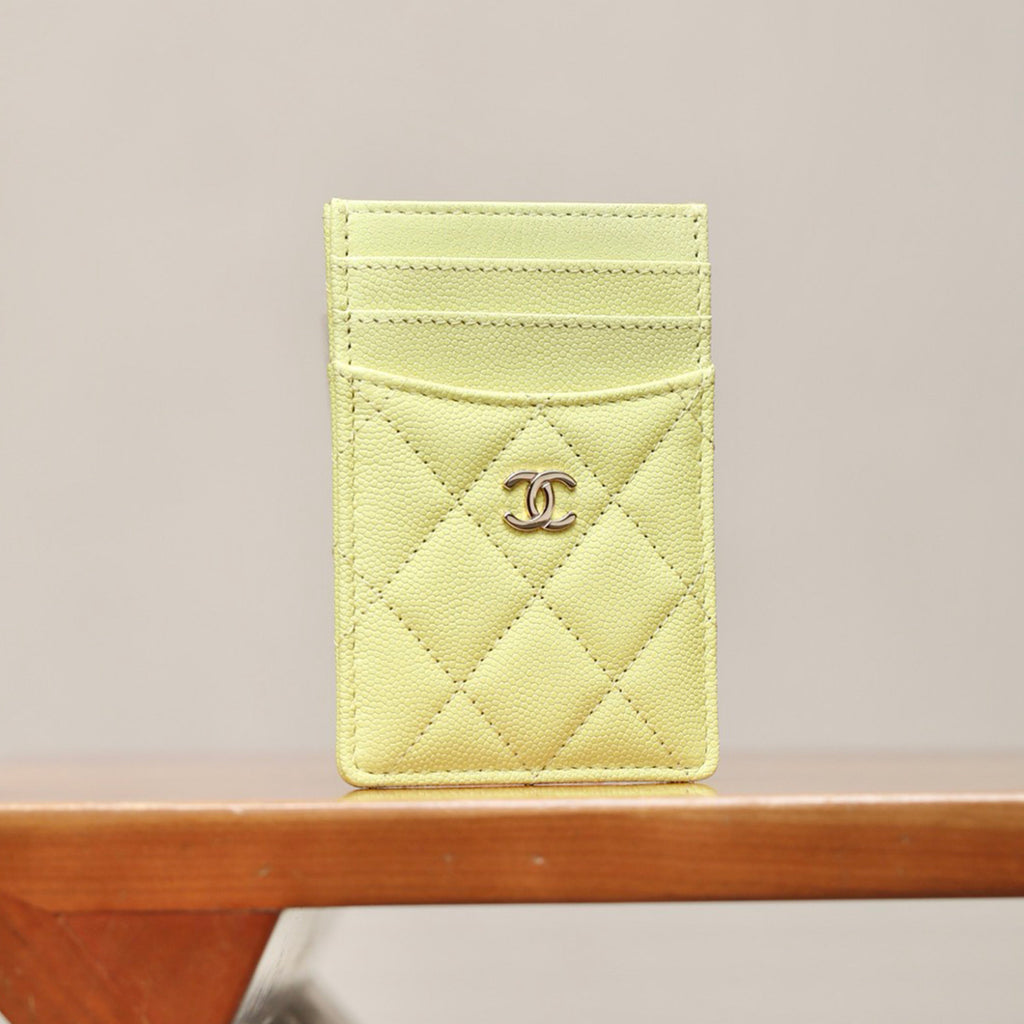 Chanel Women's Logo Checkered Solid Color Vertical Card Purse Wallet Casual Leather Bags Bag #71927