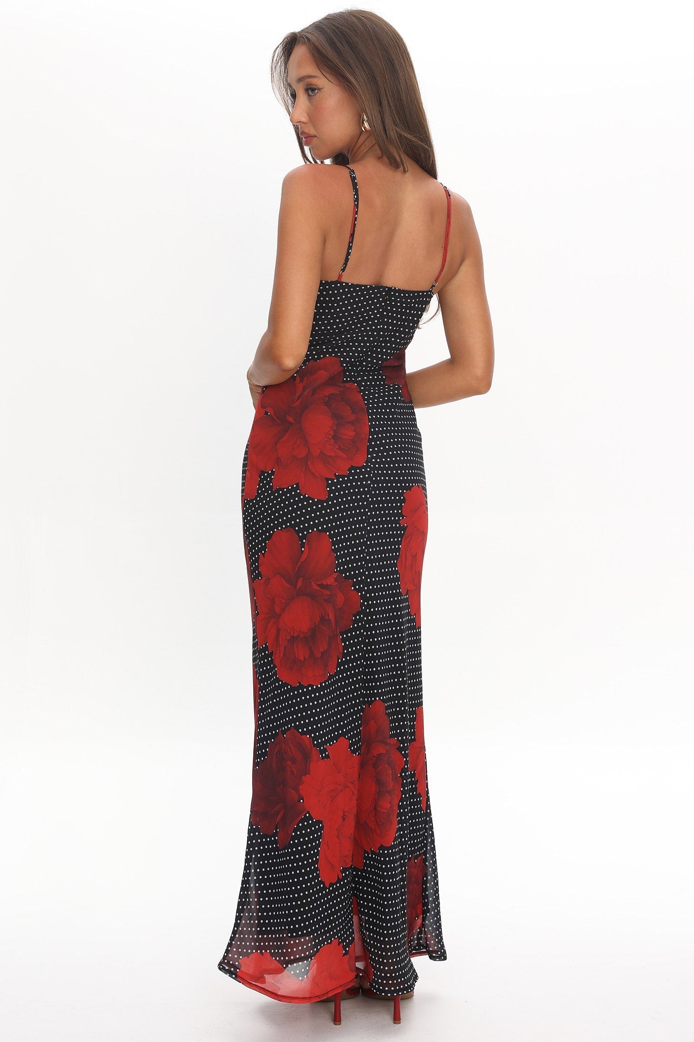 High Roller Rosette Maxi Dress Print Black