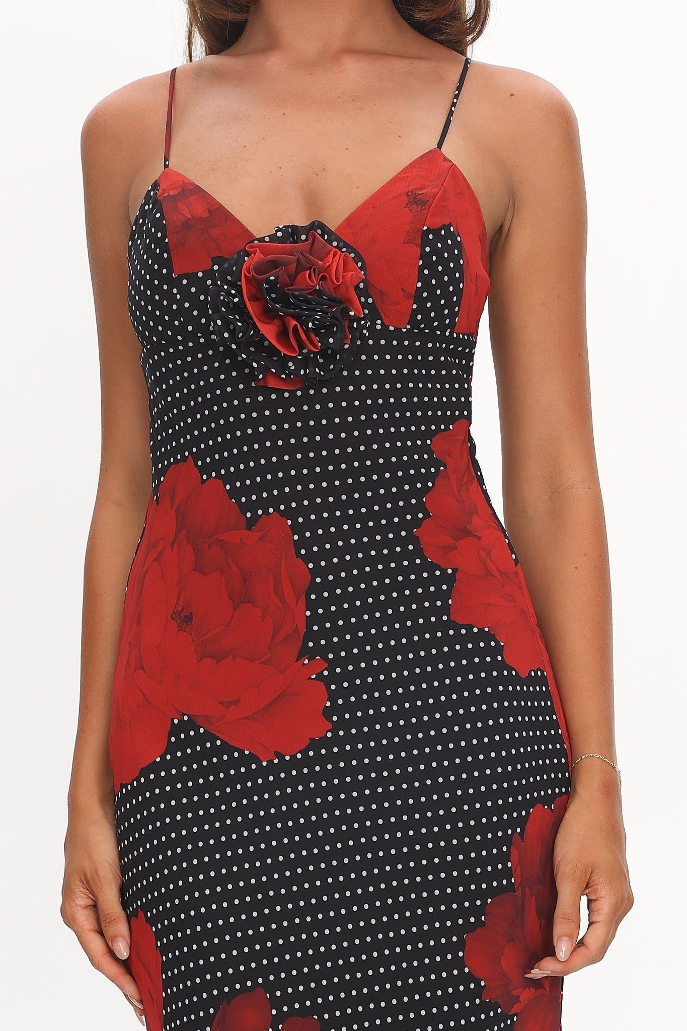 High Roller Rosette Maxi Dress Print Black