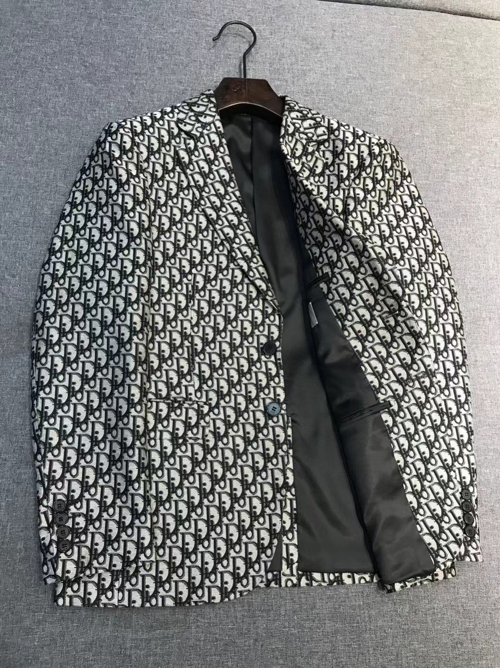 Dior Men's Fall/Winter Fashion Classic V Neck Single Breasted Jacquard Suit Jacket #79329
