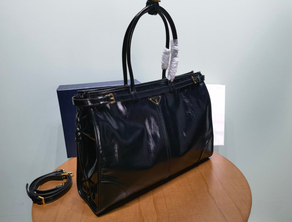 Prada Bonnie Soft Lux Women's Series Solid Color Oil-Waxed Leather Logo Handbag Casual Crossbody Bag Bags #77824