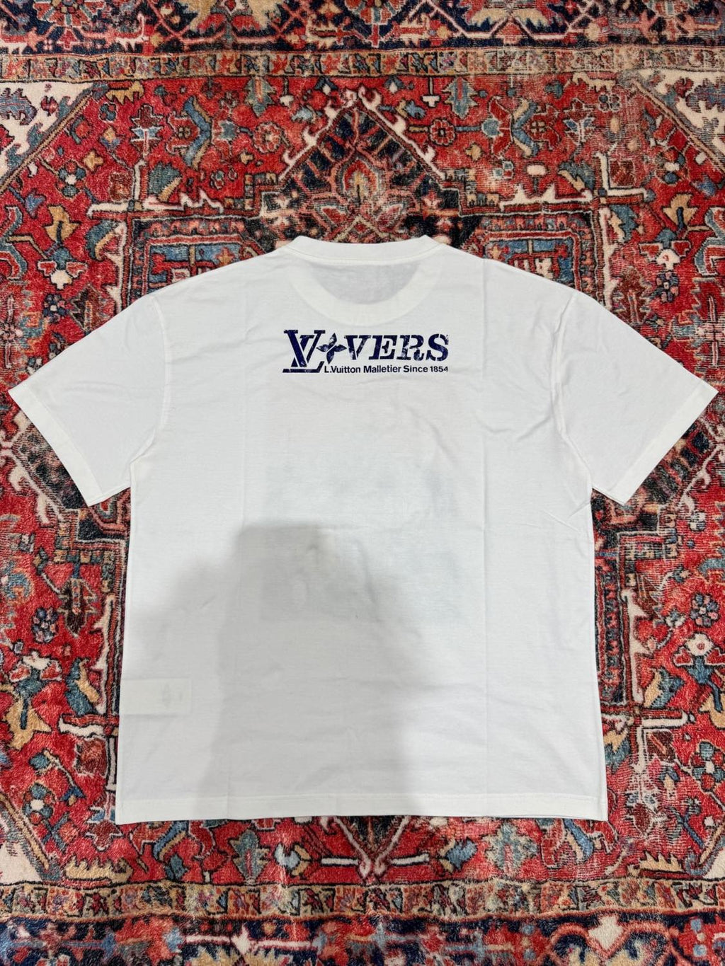 Louis Vuitton Men's Summer Embellished Graphic Cotton Crew Neck Short Sleeve T-Shirt #71829