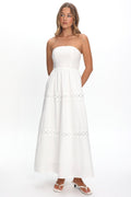 Kelita Strapless Maxi Dress White