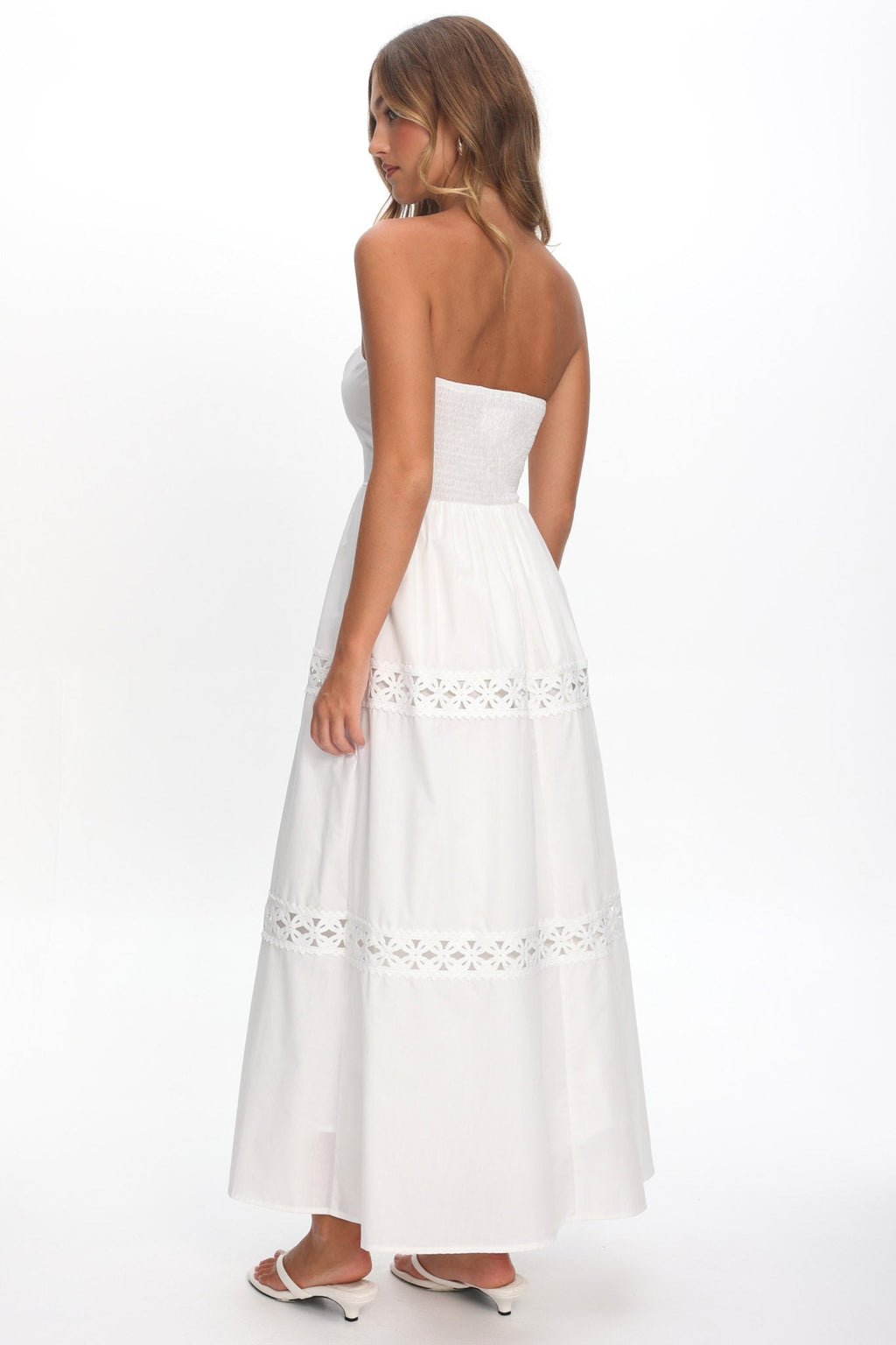 Kelita Strapless Maxi Dress White