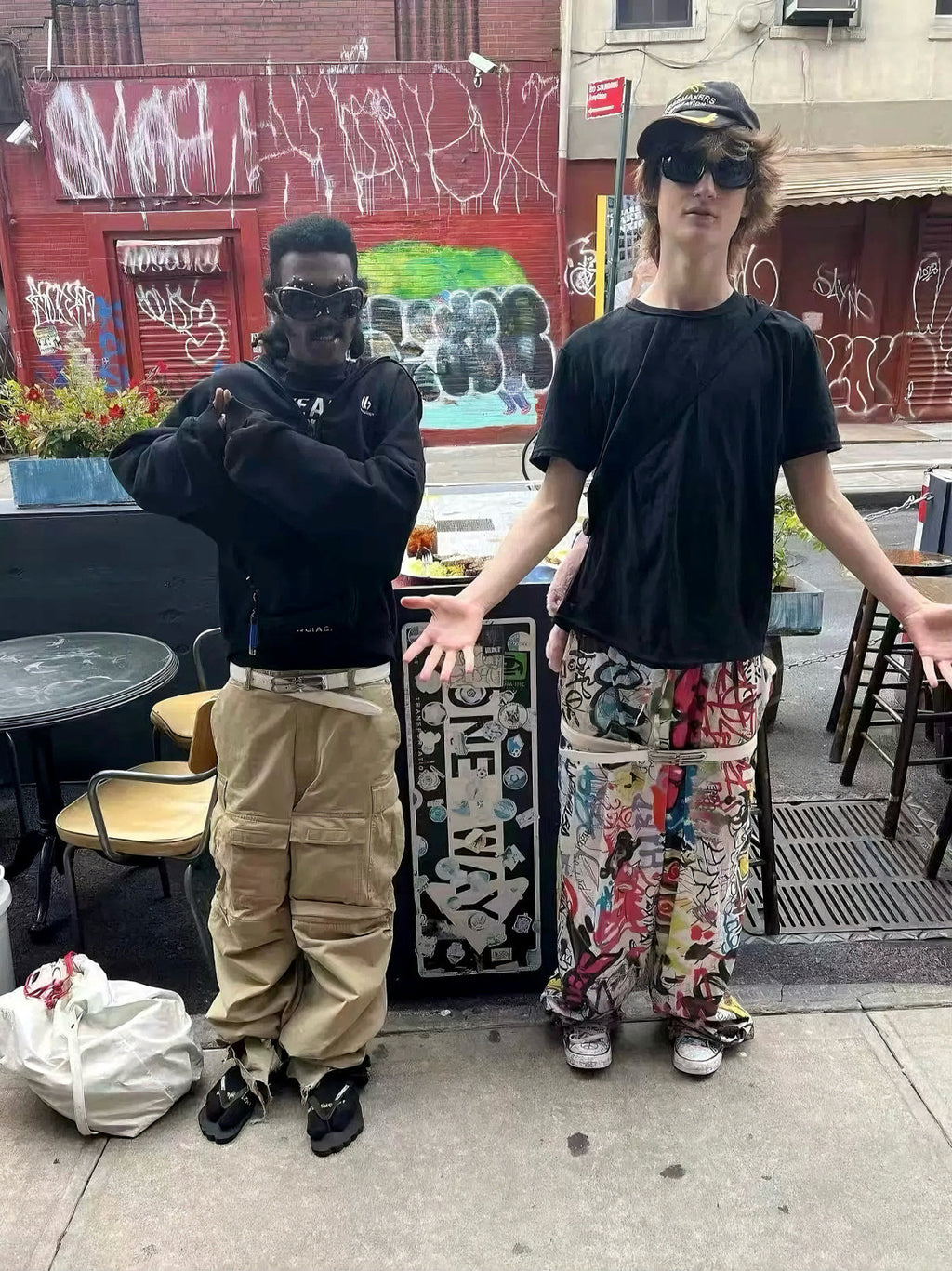 Vetements Men's Spring And Summer Digital Print Graffiti Wide-leg Pants Beenslackin The Same Opium Yvl Style High Street Trend Casual Pants Ngvp #2445