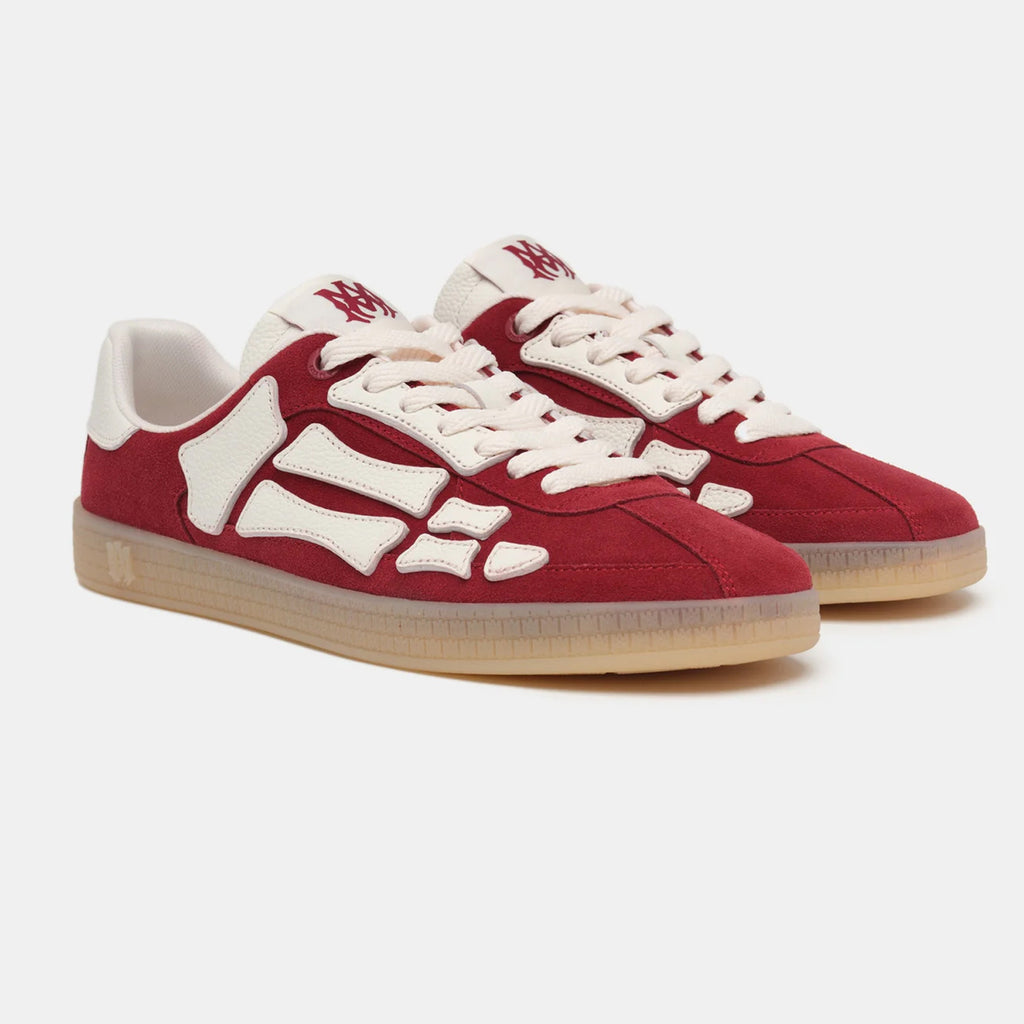 Amiri Pacific Bones Men's Women's High Street Suede Couple Sneakers Bone Woven Pattern Fashion Trend Casual Shoes #81611