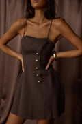 Captivated Button Feature Mini Dress Coco