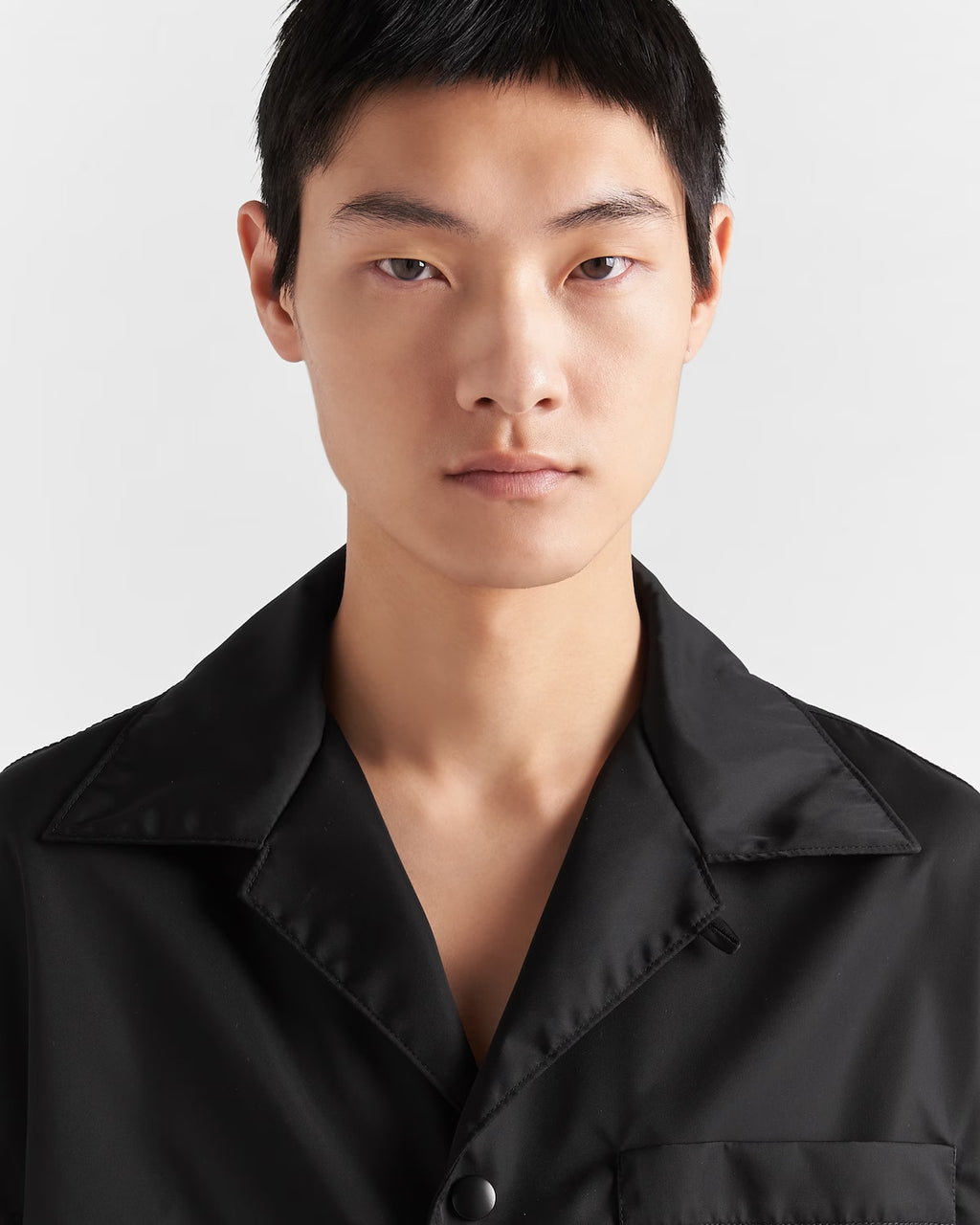 Prada Re-nylon Short Sleeve Shirt Summer Men's Nylon Short Loose Fit Single-breasted Lapel Short Sleeve T-shirt #71954
