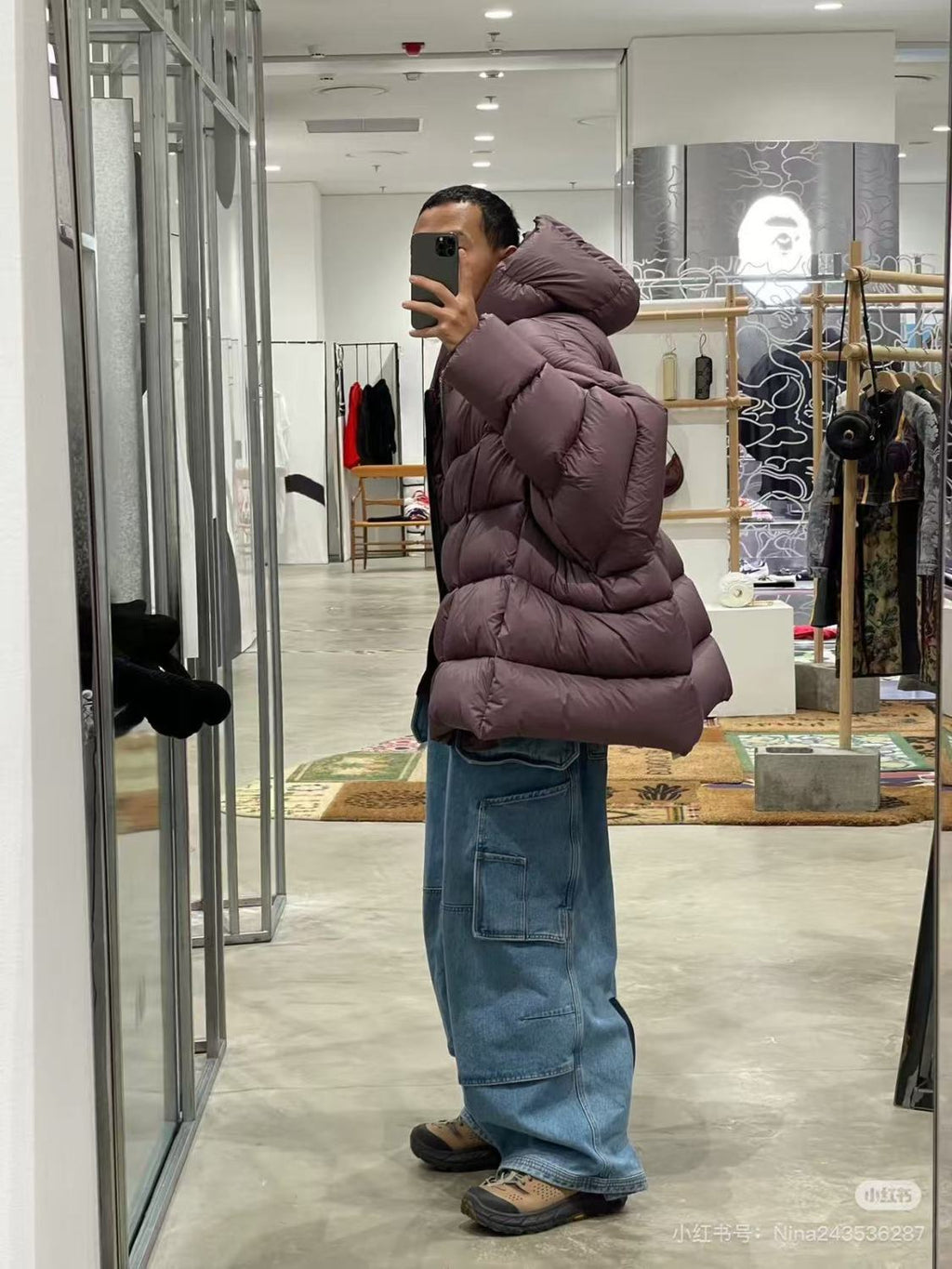 Rick Owens Women's Men's Fall And Winter Green Oversized Down Jacket Luxury Temperament Simple Trend Warm Down Jacket Ngvp #2498