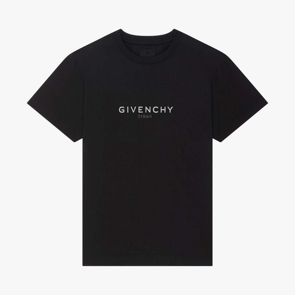 Givenchy Men's Summer Black Round Neck Short Sleeve Reverse Slim Fit T-shirt In Cotton #97669