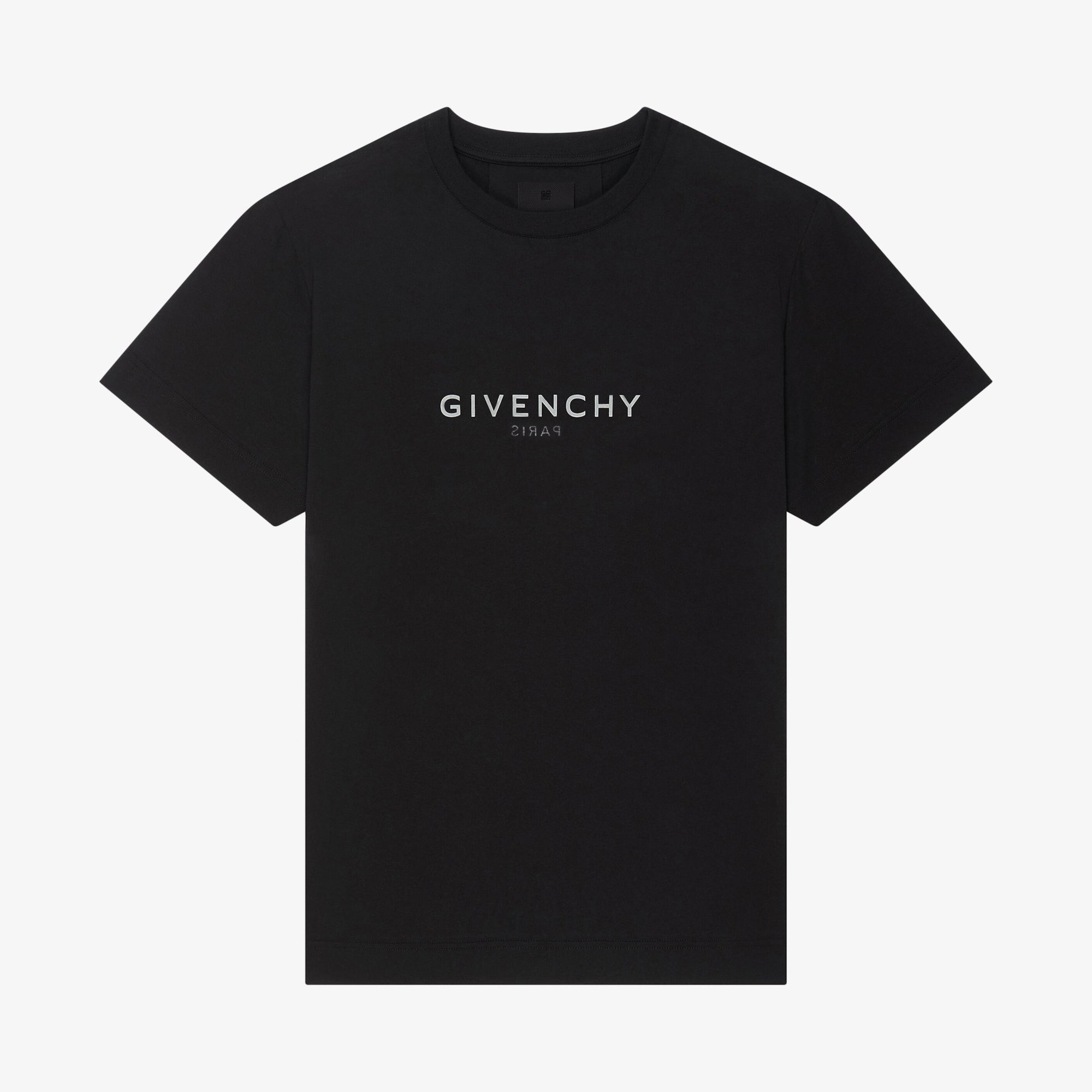 Givenchy Men's Summer Black Round Neck Short Sleeve Reverse Slim Fit T-shirt In Cotton #97669